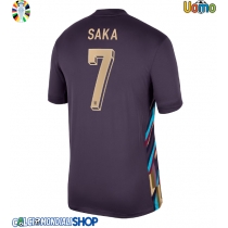 Maglie da calcio Inghilterra Bukayo Saka #7 Seconda Maglia Europei 2024 Manica Corta